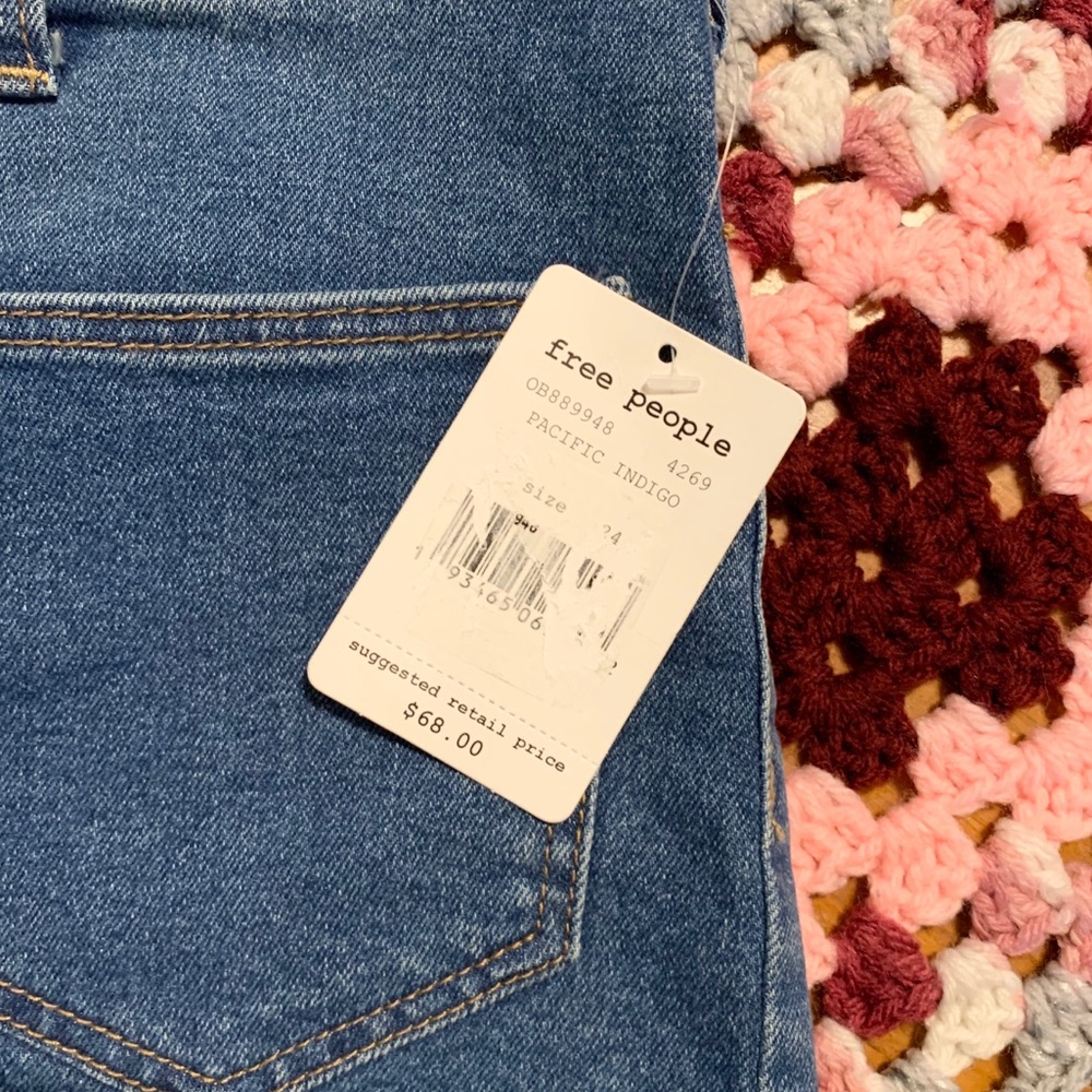 Free People Bridgette Pacific Indigo Shorts - Picture 3 of 5